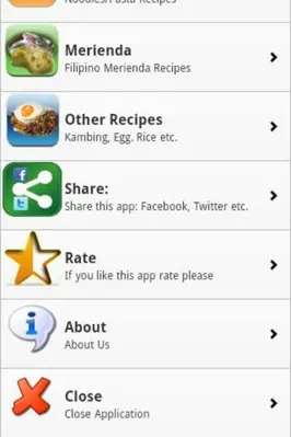 Pinoy Food Recipes android App screenshot 0