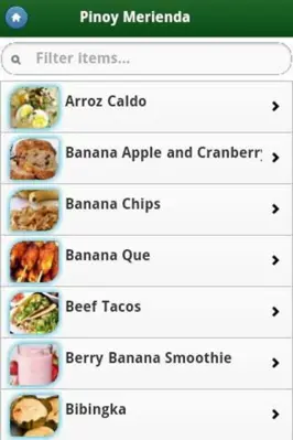 Pinoy Food Recipes android App screenshot 4